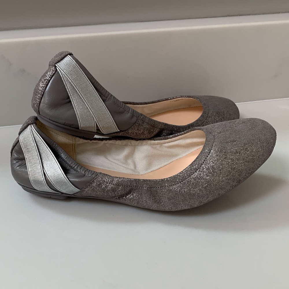 Cole Haan Metallic Strappy Ballet Flats Size 8 - Picture 1 of 8